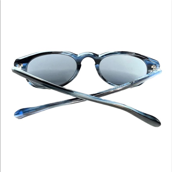 Women's Adult WARBY PARKER Blue 'Downing' 954 48-21 140 Round Sunglasses - Picture 2 of 3